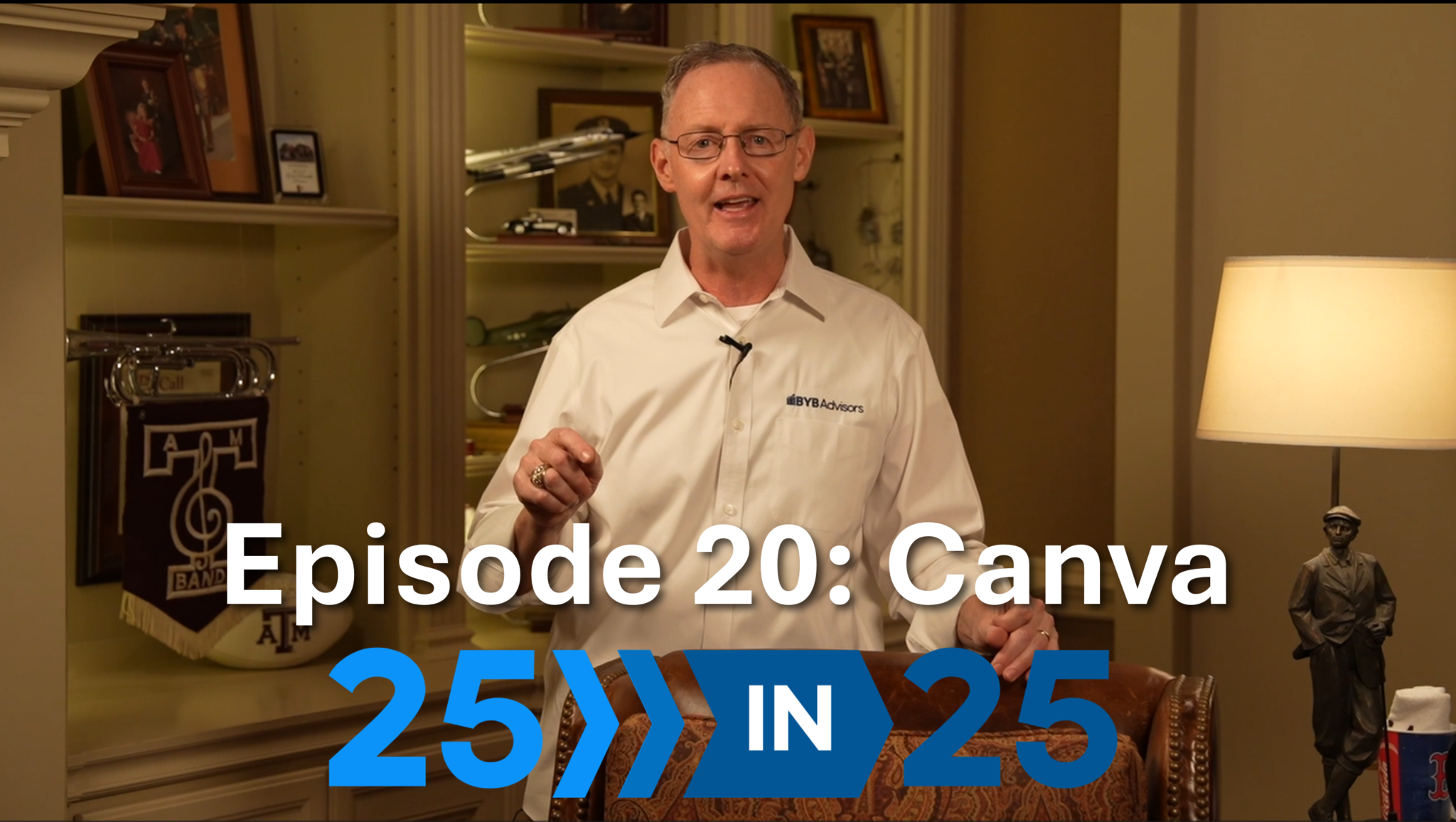 Chris talks about canva in episode 20 of 25 in 25